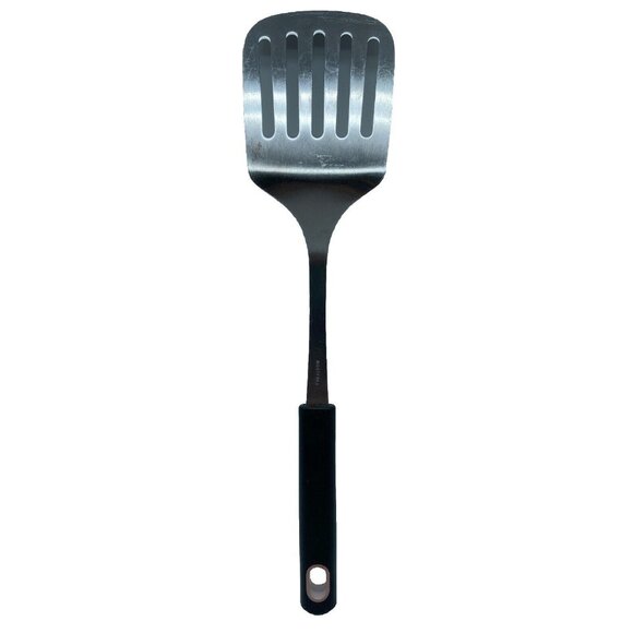 JA Henckels Spatula Turner Stainless Steel Black Handle 12.5 Inch Vintage 1990s - Picture 4 of 11